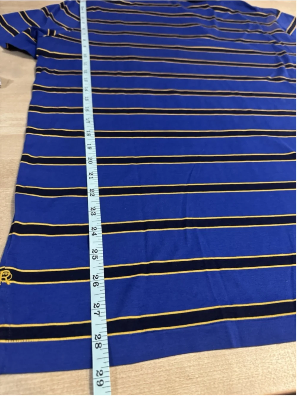 Men’s Ralph Lauren Rugby Striped Short Sleeve Polo Shirt Blue Size XL